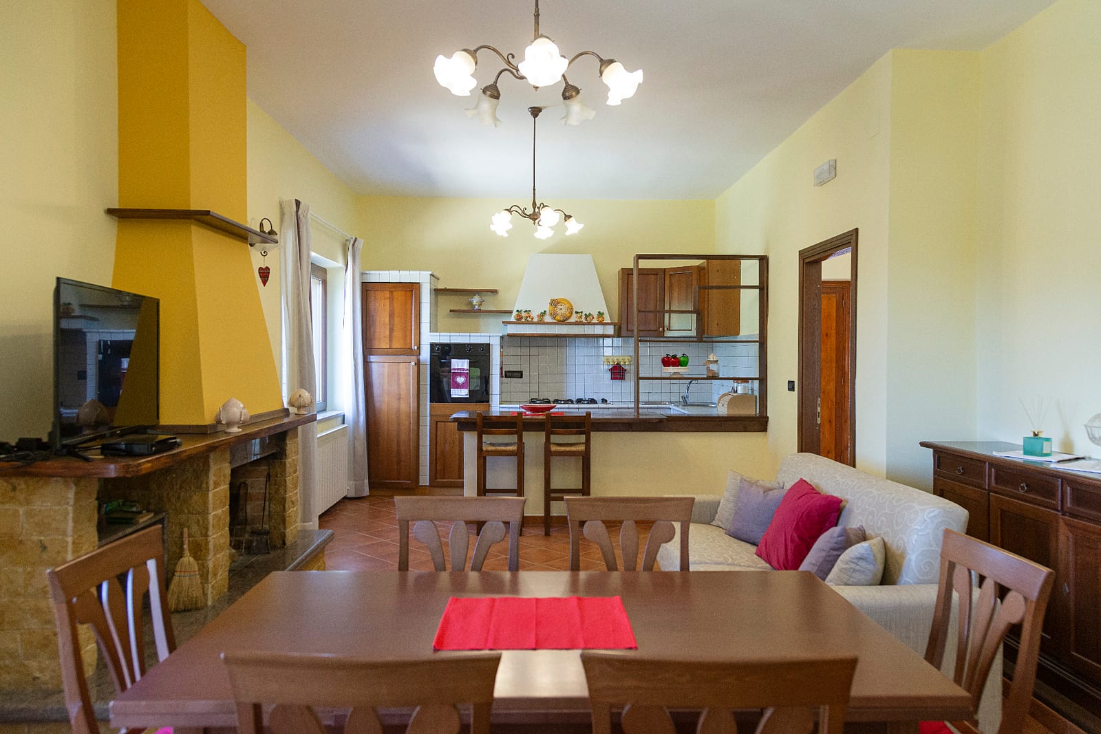 Living room with dining area